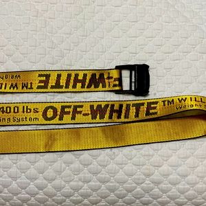 Off white industrial belt